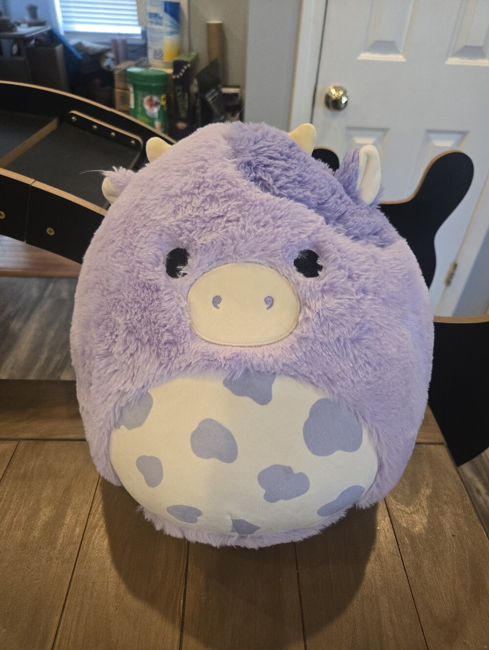 Lavender Plush Fuzzy Cow Squishmallow Stuffed Animal